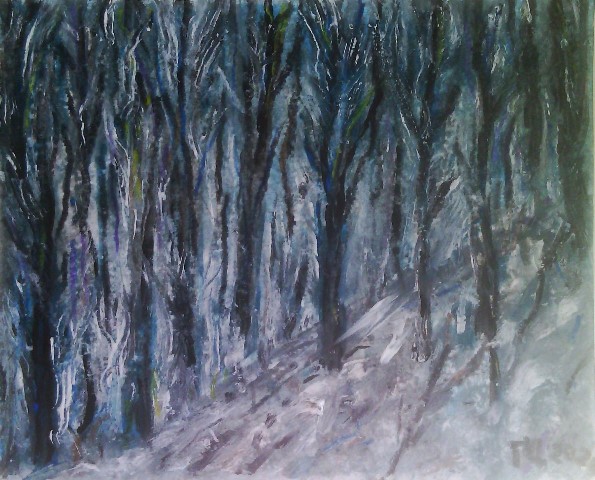 Зимна гора, художник Габриела Цанева