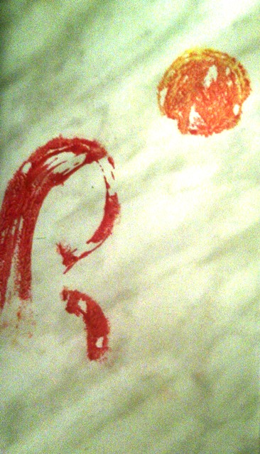 "Лунен отпечатък", отпечатък темпера върху полиестер, худ. Габриела Цанева